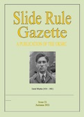 Front cover of Slide Rule
                Gazette issue 21, with main feature about David Whythe